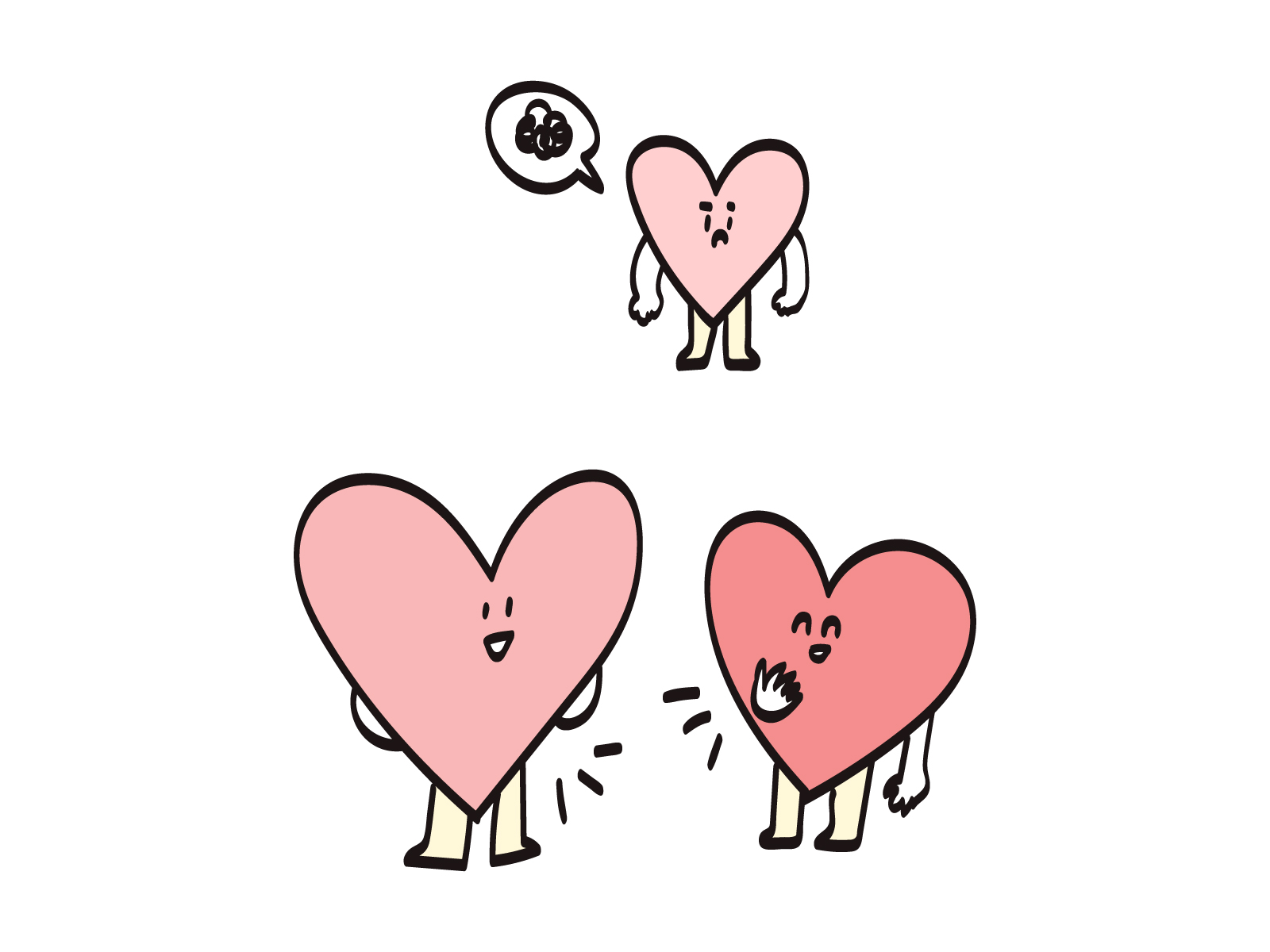 ハートのキャラ 嫉妬 誘惑 建前のカットイラスト 旅とイラスト ナイチンゲールオリンピック